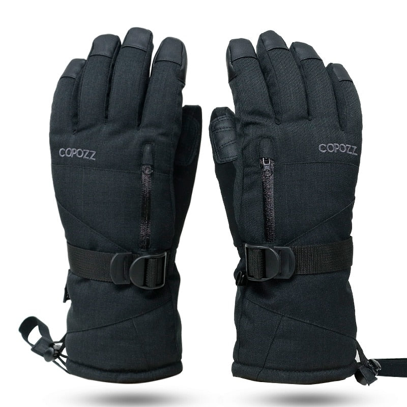 COPOZZ Ski Gloves Waterproof Gloves with Touchscreen Function Snowboard Thermal Gloves Warm Snowmobile Snow Gloves Men Women - KiwisLove