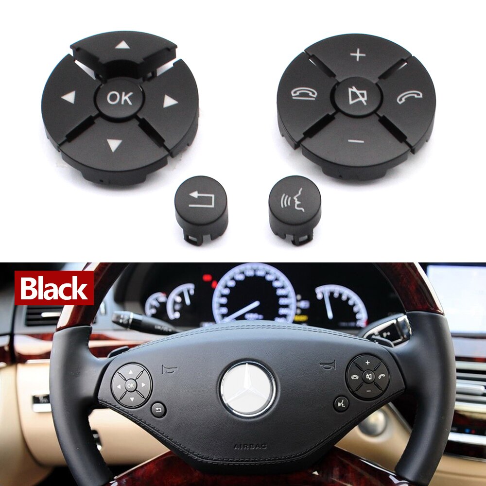 Interior Car Accessories W221 Steering Wheel Push Button Switch Keys Replacement For Mercedes Benz S CL Class W221 W216 - KiwisLove
