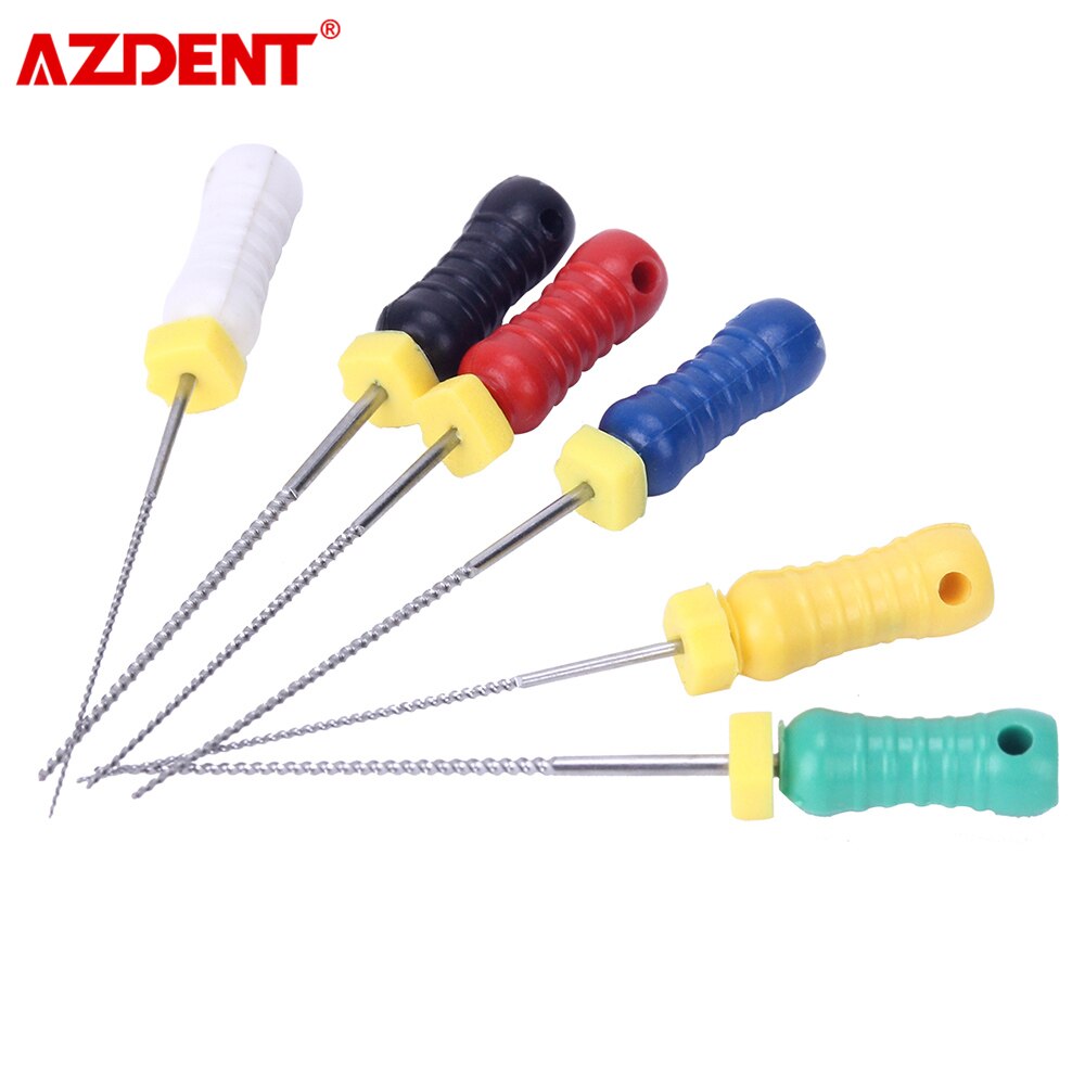 AZDENT 6pcs/Pack Dental Niti 21mm/25mm #15-40 Endodontic Root Canal Files Hand Use Reamers / H / K File Dentist Tools - KiwisLove
