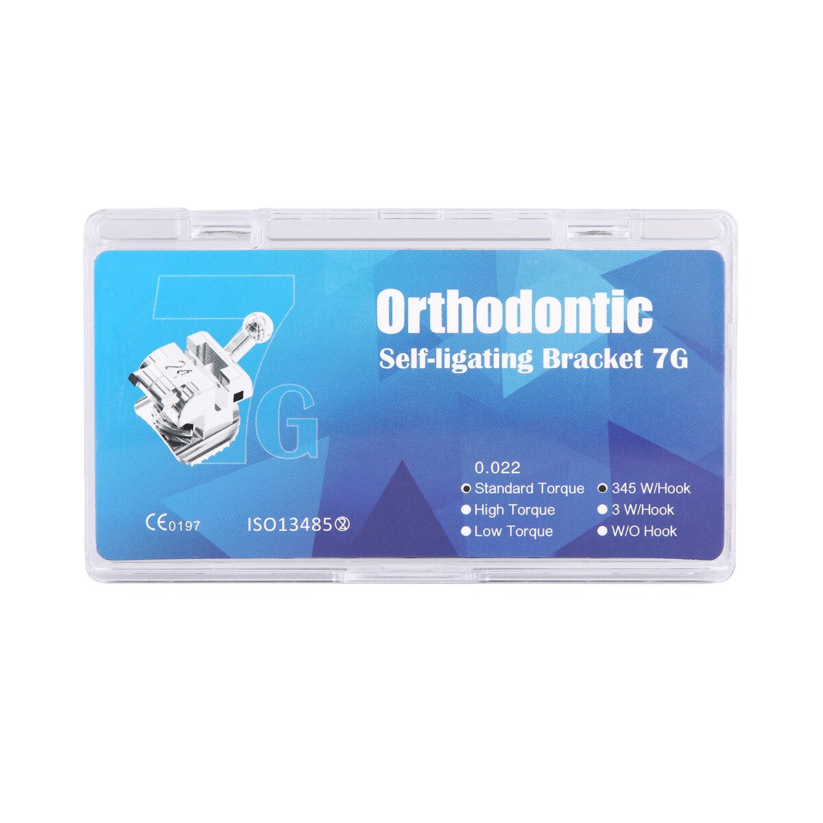 AZDENT Dental Metal Self-Ligating Brackets with Movable Hook Standard Turque Horizontal Auxiliary Slot Mesial Dista Adjustable - KiwisLove