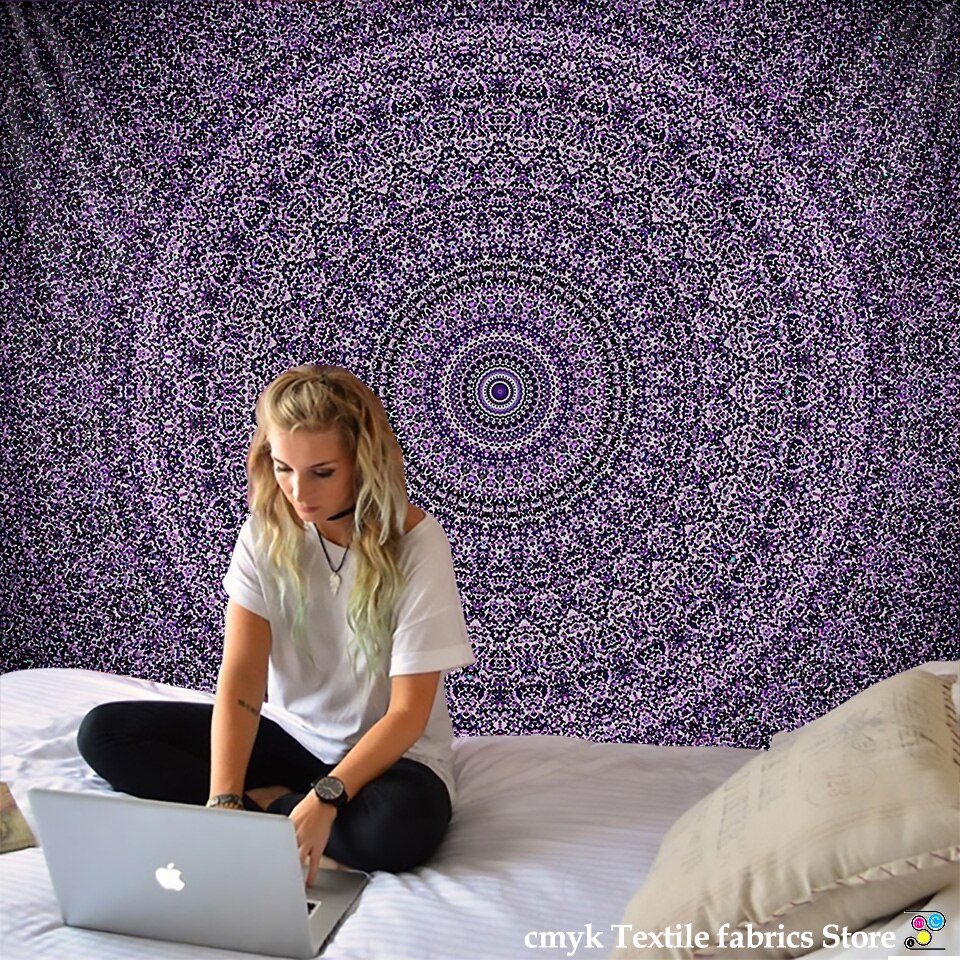 Hot New Indian Mandala Tapestry Hippie Home Decorative Wall Hanging Bohemia Beach Mat Yoga Mat Bedspread Table Cloth 210x148CM - KiwisLove