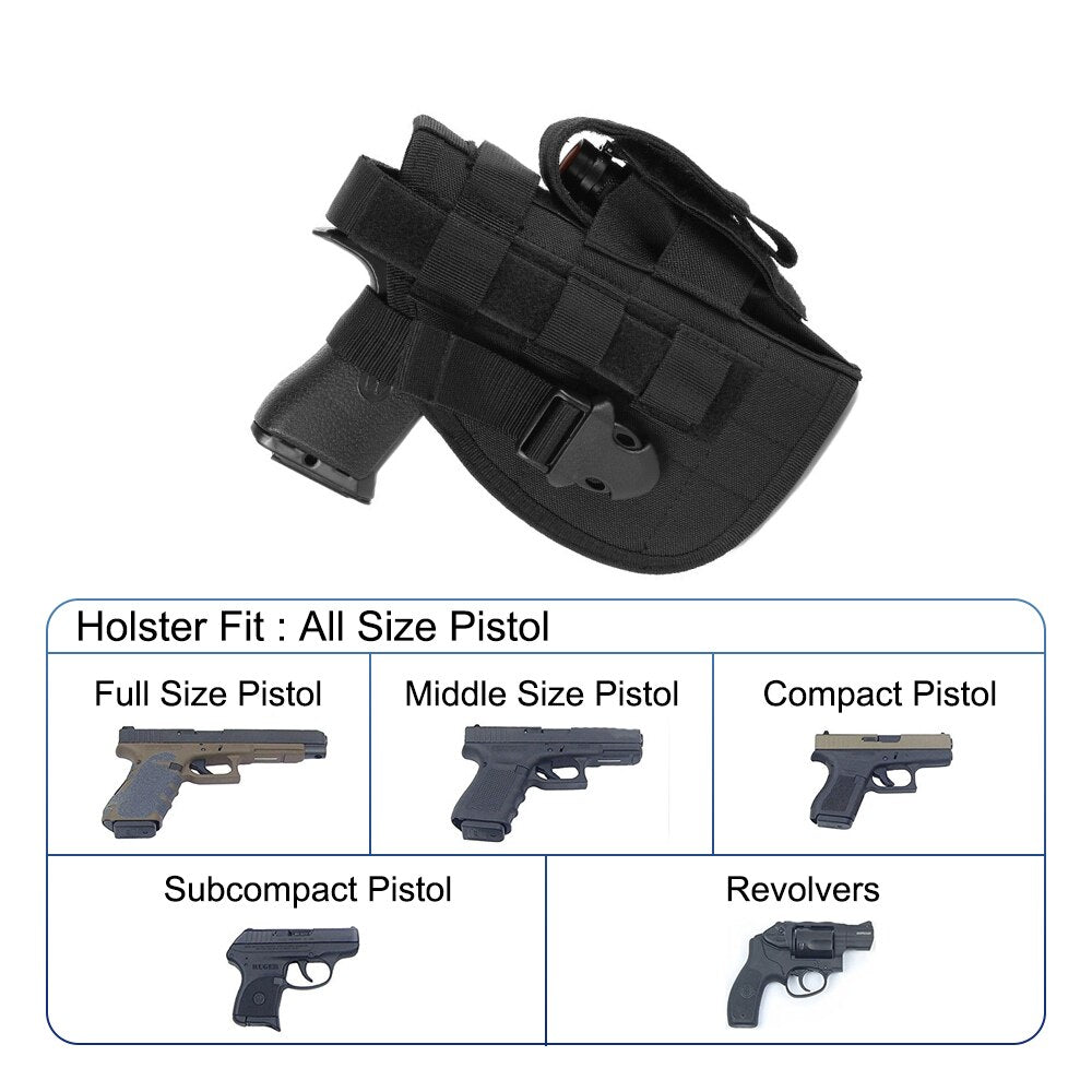 New Tactical Molle Gun Holster For G2C PT111 G2/PT140 Military Rifle Bag for Right Hand Adjustable Handgun Holder with Mag Pouch - KiwisLove