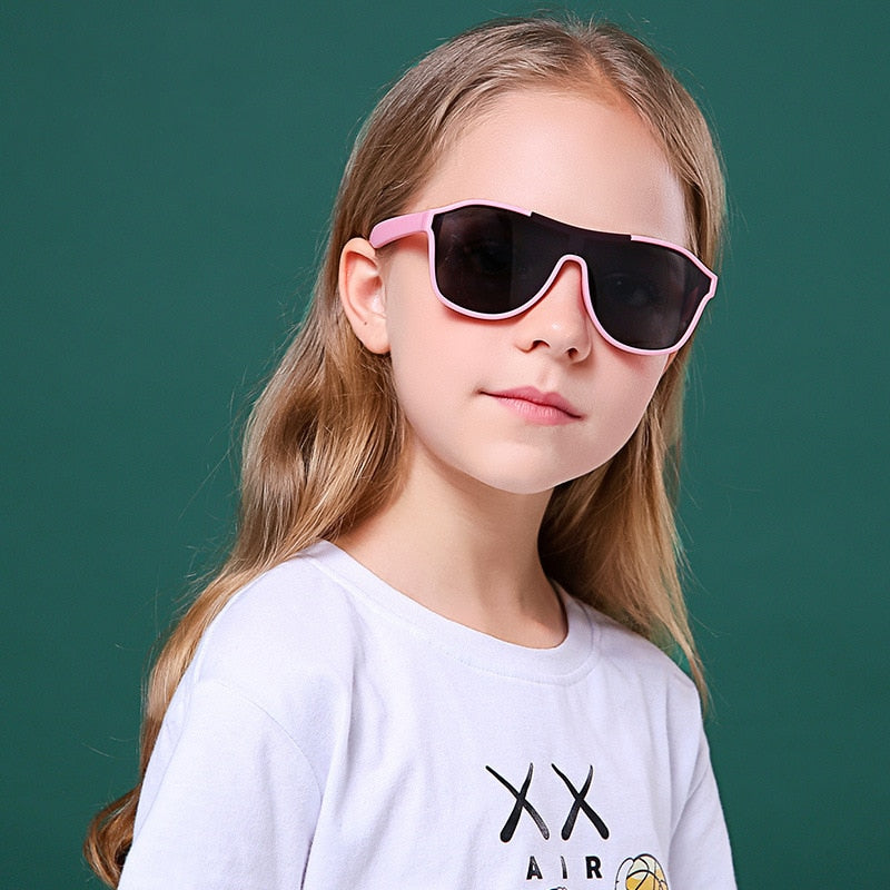 Children Sunglasses Boys Girls Kid Vintage Sports Polarized Lens UV400 Protection Stylish Fashion Eyewear Baby Outdoor 8296 - KiwisLove
