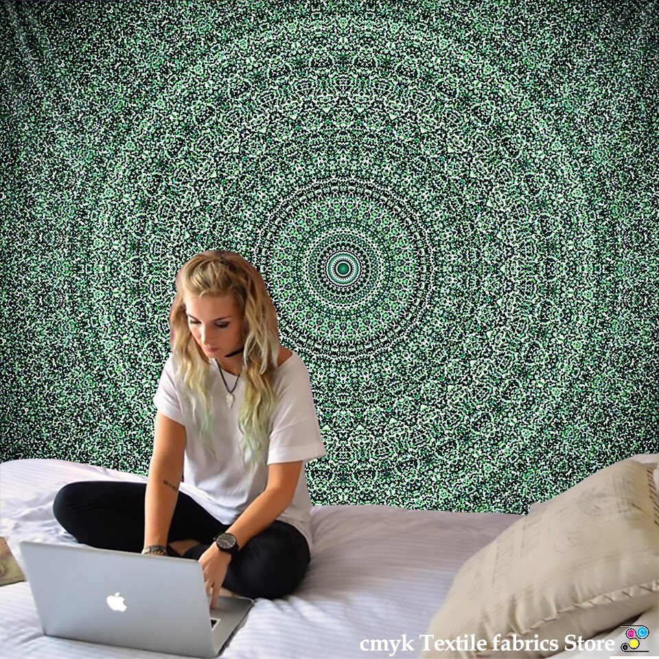 Hot New Indian Mandala Tapestry Hippie Home Decorative Wall Hanging Bohemia Beach Mat Yoga Mat Bedspread Table Cloth 210x148CM - KiwisLove