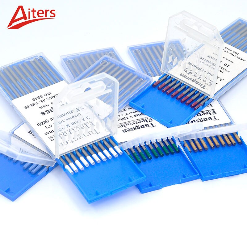 TIG Welding Parts WT20 WC20 WL20 WL15 WZ8 Tungsten Needle Electrode Argon Arc Red Head tungsten needle 3.2x150 175mm - KiwisLove