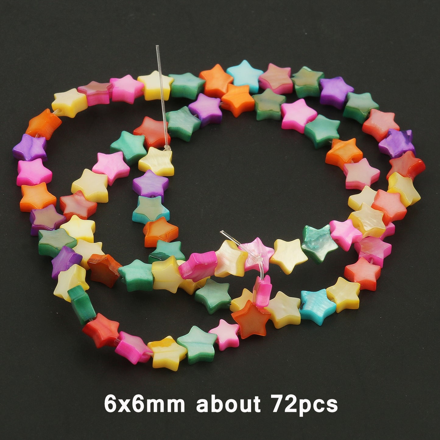 Natural Shell Beads Multicolor Mother of Pearl Love Star Cross Loose Spacer Beads for Jewelry Making DIY Bracelet Accessories - KiwisLove