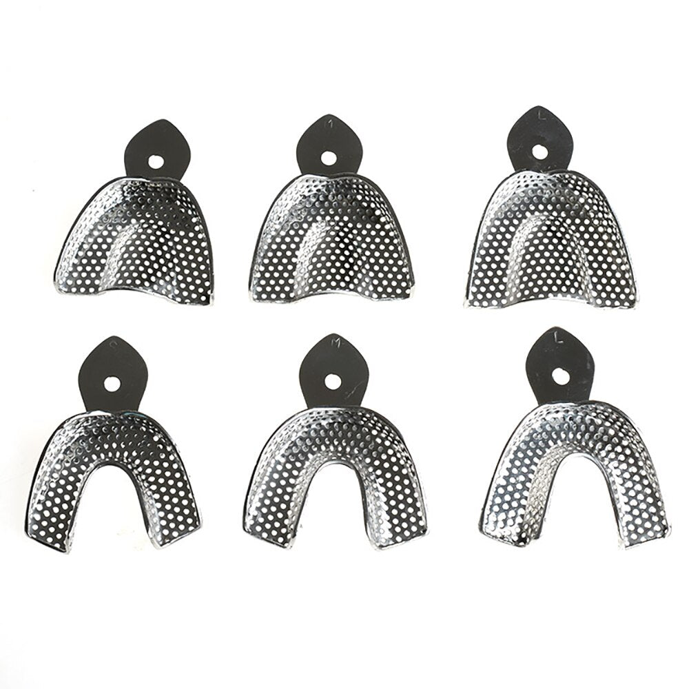 6pcs/Set Azdent Dental Teeth Tray Stainless Steel  Autoclavable Dentist Tools Lab Instrument - KiwisLove