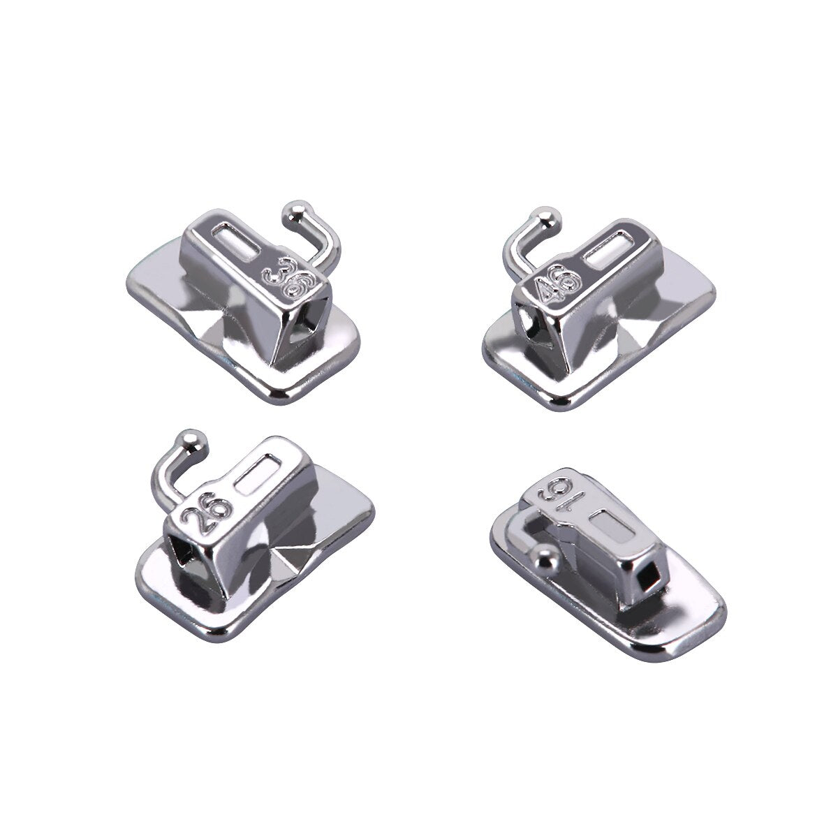 1Box AZDENT Dental Orthodontic Metal MIM Monoblock Braces Mini Roth/MBT .022 3-4-5 Hooks Passive Self-Ligating Brackets - KiwisLove