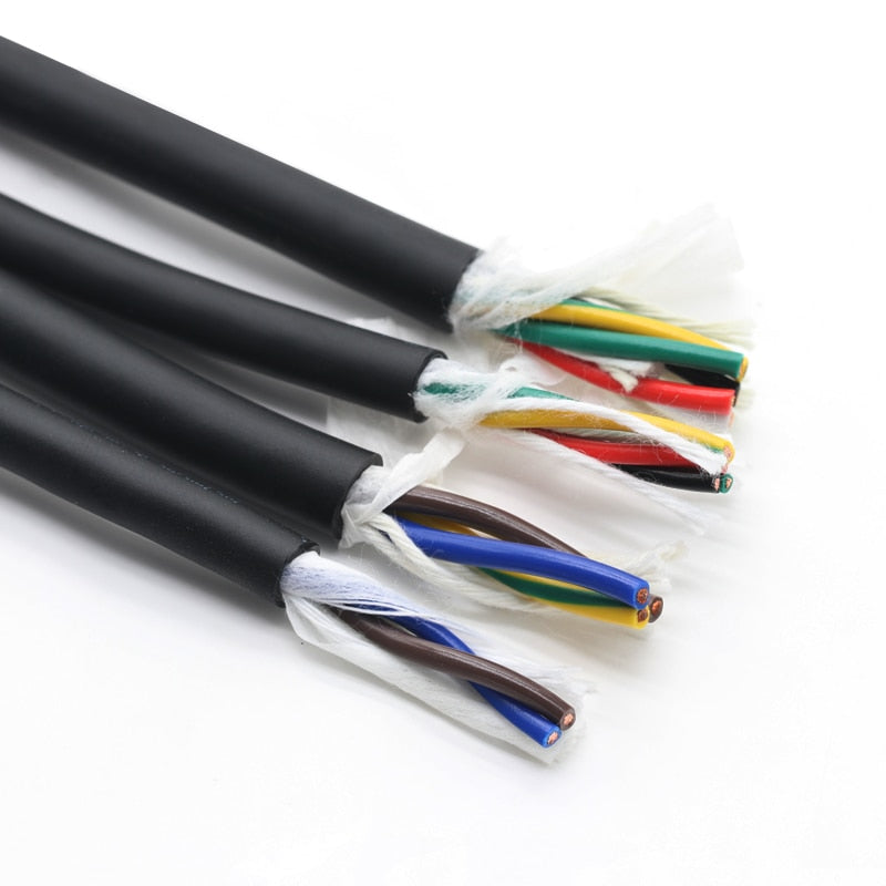 Sq0.2 0.3 0.5 0.75 1 1.5 mm TRVV Cable 2 3 4 5 Cores PVC Shielded Copper Towline Bend Resistant Drag Chain Flexible Wire - KiwisLove