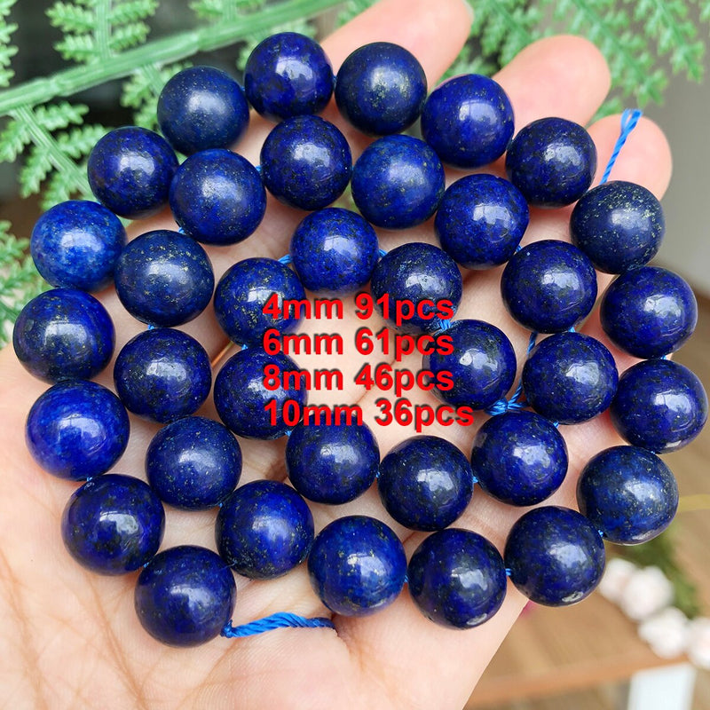 Natural Lapis Lazuli Stone Faceted Column Round Irregular Spacer Beads For Jewelry Making Diy Bracelets Necklace Accessories - KiwisLove