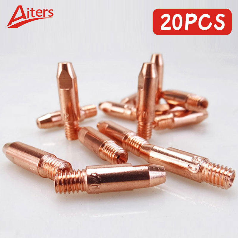 20CPS E-Cu CuCrZr Contact Tips for 23KD 24KD Consumables M6x28mm x0.6-1.2mm MIG Welding Torch Accessories E-Cu CuCrZr - KiwisLove
