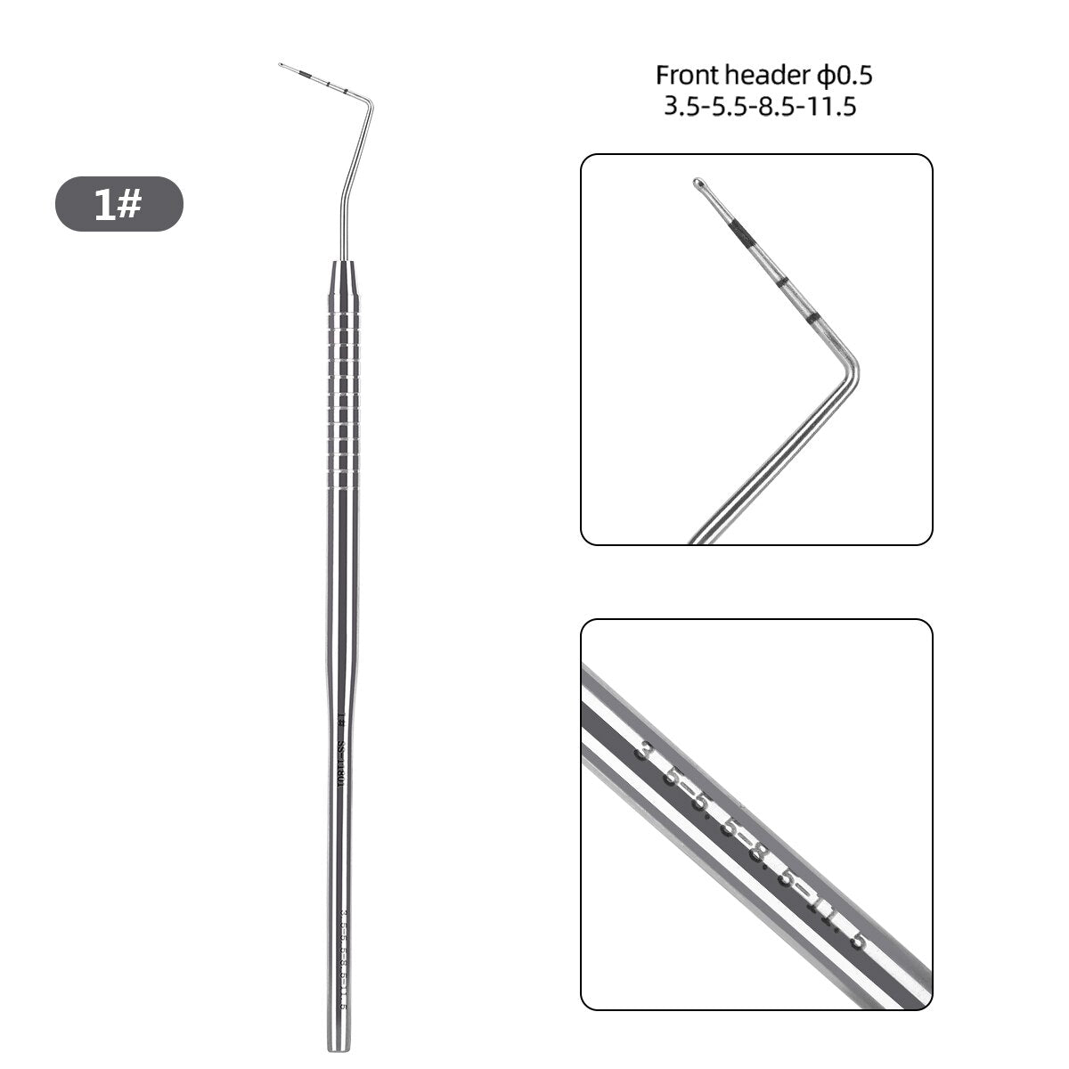 1 PC AZDENT Dental Stainless Steel Periodontal Probe With Scaler Explorer Instrument Tool Endodontic Equipment Material - KiwisLove