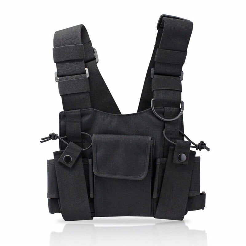 Universal Radio Harness Chest Rig Vest Two Way Radio Holster Holder for Men and Women Rescue Camping Hiking - KiwisLove