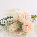 White Artificial Flowers Dandelion Big Bouquet Autum Silk Plastic Fake Flower for Home Wedding Decoration Living Room Arrange - KiwisLove