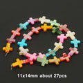 Natural Shell Beads Multicolor Mother of Pearl Love Star Cross Loose Spacer Beads for Jewelry Making DIY Bracelet Accessories - KiwisLove