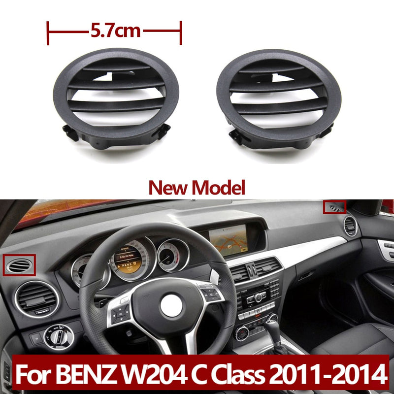 LHD RHD Console Small Round AC Air Vent Grille Cover For Mercedes Benz W204 C Class C180 C200 220 230 260 280 300 350 2007-2014 - KiwisLove