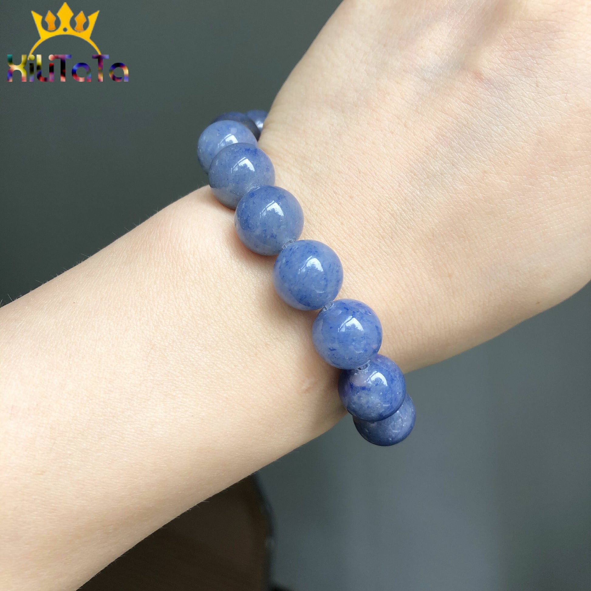 Natural Stone Blue Aventurine Beads Loose Spacer Beads For Jewelry DIY Making Bracelet Accessories 15&#39;&#39; 4 6 8 10 12mm - KiwisLove