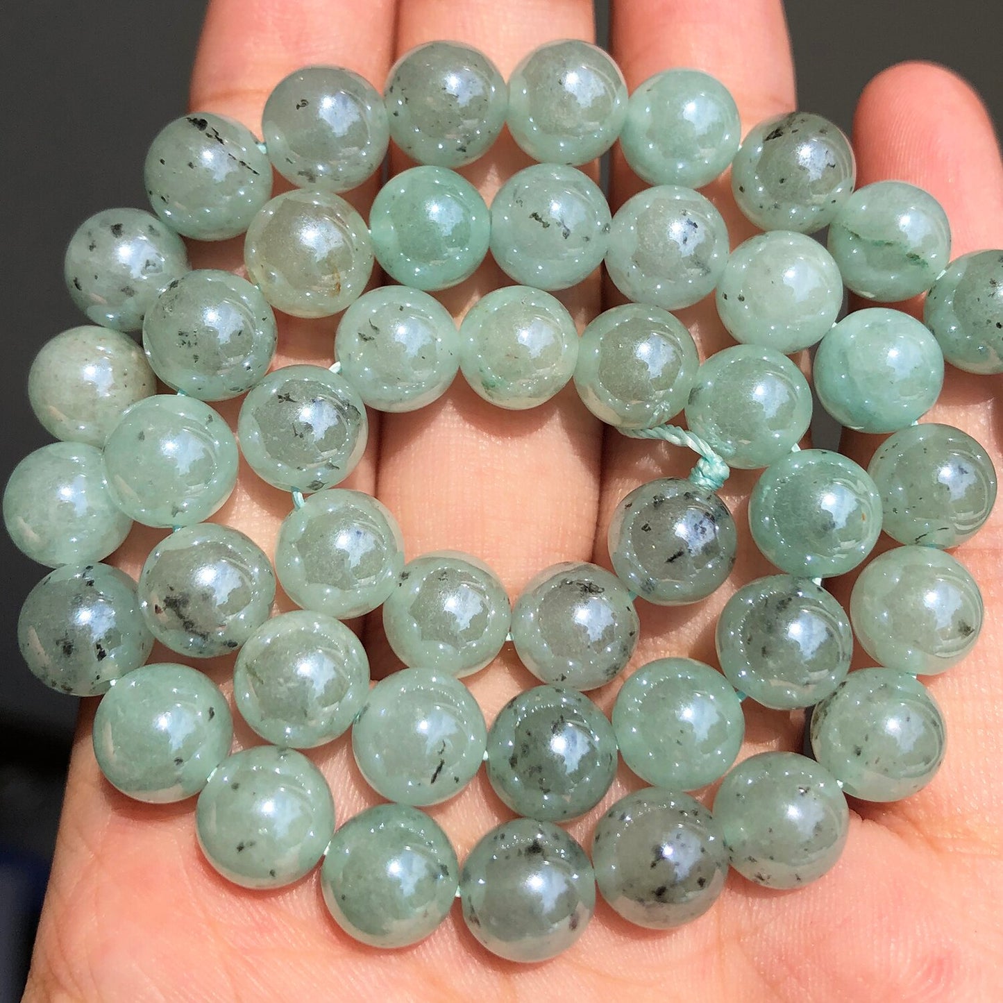 Natural Stone Pink Purple Blue Angelite Morganite Round Beads For Jewelry Jade Beads Making DIY Handmade Bracelet Neckalce 15&#39;&#39; - KiwisLove