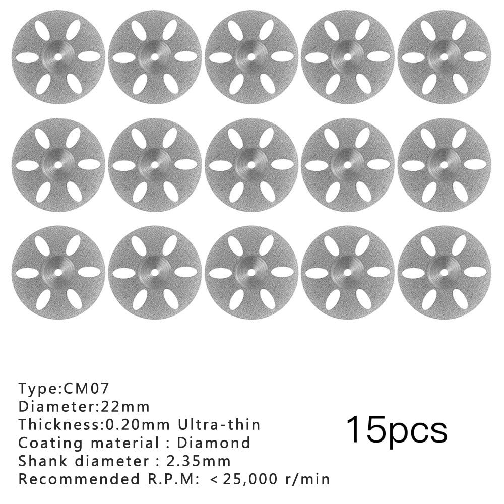 Azdent Dental Lab Polishing Shank Mandrel Burs Emery Disc Cutting Double Side - KiwisLove