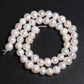 3-9mm Natural White Freshwater Pearls Punch Pearl Beads for DIY Women Elegant Necklace Bracelet Jewelry Making 15&#39;&#39; Wholesale - KiwisLove