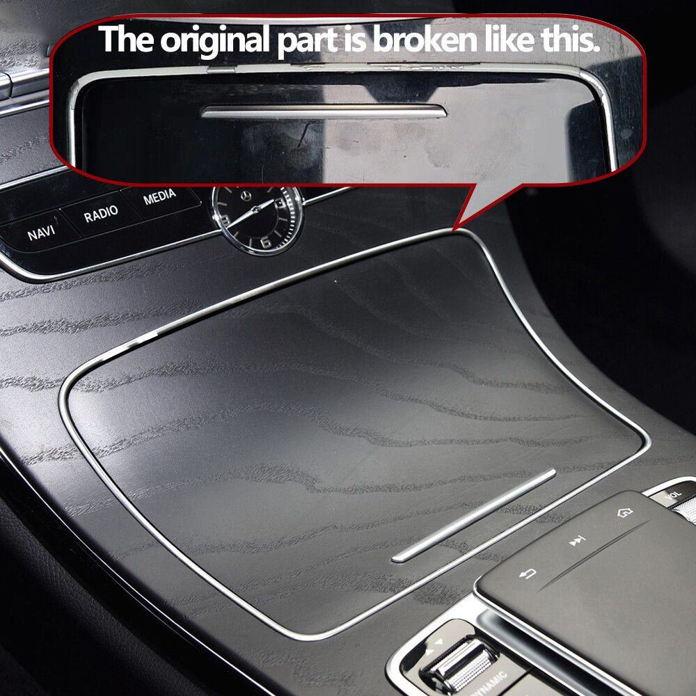 Car Water Cup Holder Strip Plating Ashtray Trim Ring For Mercedes Benz W205 W253 C Class C200 250 300 400 GLC GLC200 300 - KiwisLove