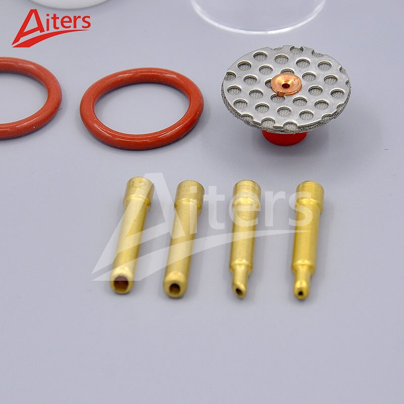 17Pcs Kit TIG Welding Torch 1.0/1.6mm Collet Stubby Gas Lens #10 Pyrex Cup For WP-17/18/26 With Large Connector - KiwisLove