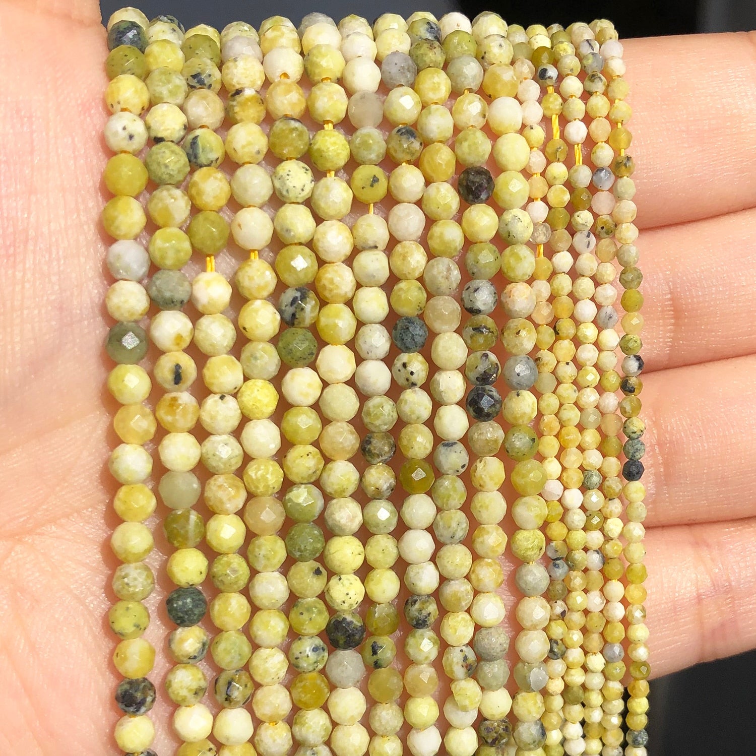 2 3 4mm Faceted Yellow Skin Turquoises Stone Natural Loose Spacer Beads for Jewelry Making DIY Bracelet Earrings Accessories - KiwisLove