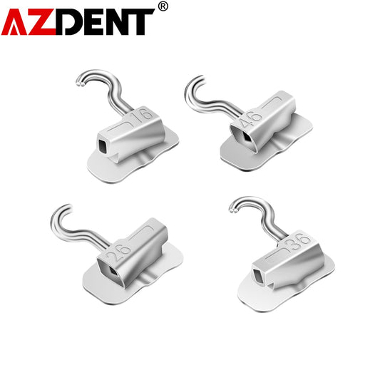 5 Kits AZDENT Dental Orthodontic 1st Mola Single Bondable Non-Convertible Roth/MBT 0.022 Buccal Tube with Sliding Crimpable Hook - KiwisLove