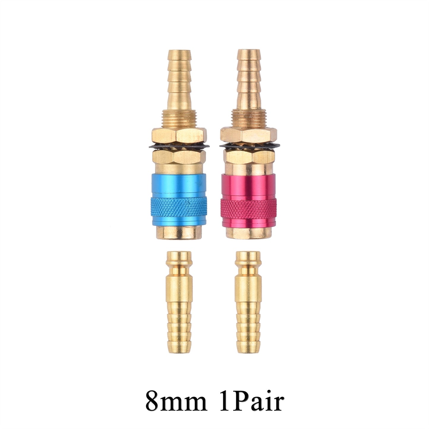6mm 8mm 10mm Water Cooled Air Cooled Gas Water Adapter Quick Connector Fitting For MIG TIG Welding Torch Plug - KiwisLove
