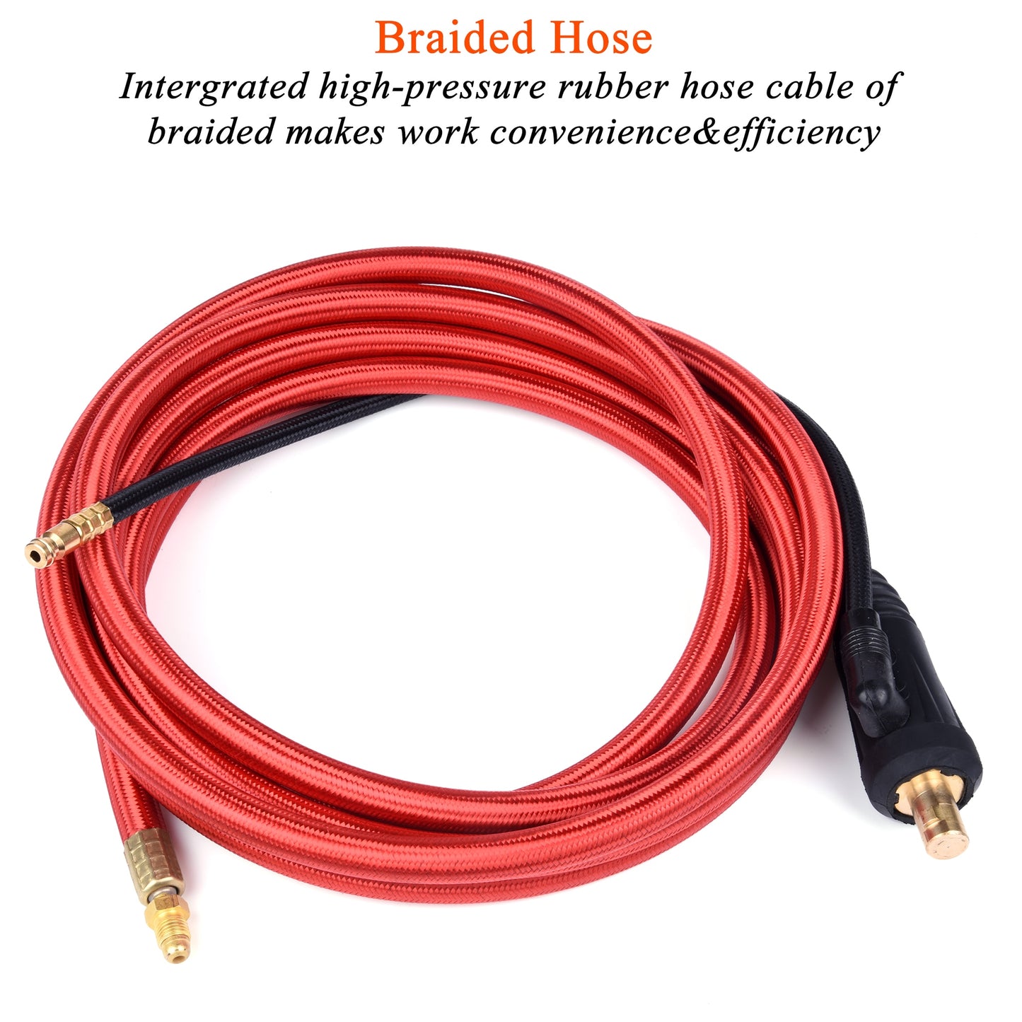 WP9 WP9FV WP9F TIG Welding Torch Gas-Electric Integrated Red Hose 4M 35-50 Euro Connector 13FT Air Cooled - KiwisLove