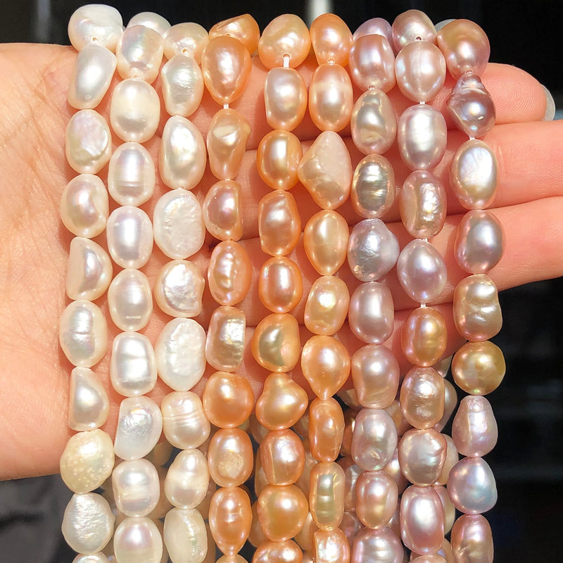 Irregular Natural Freshwater Pearl Beads White Pink Purple Punch Pearls Beads for DIY Craft Bracelet Necklace Jewelry Making - KiwisLove