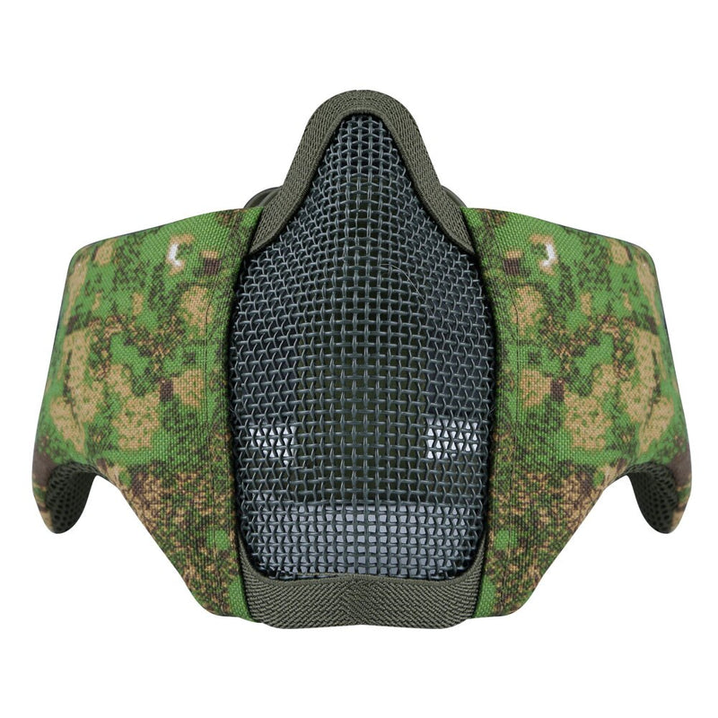 Tactical Half Face Mask Breathable Low-carbon Steel Mesh with Ear Protective for CS Hunting Paintball Shooting Protective - KiwisLove