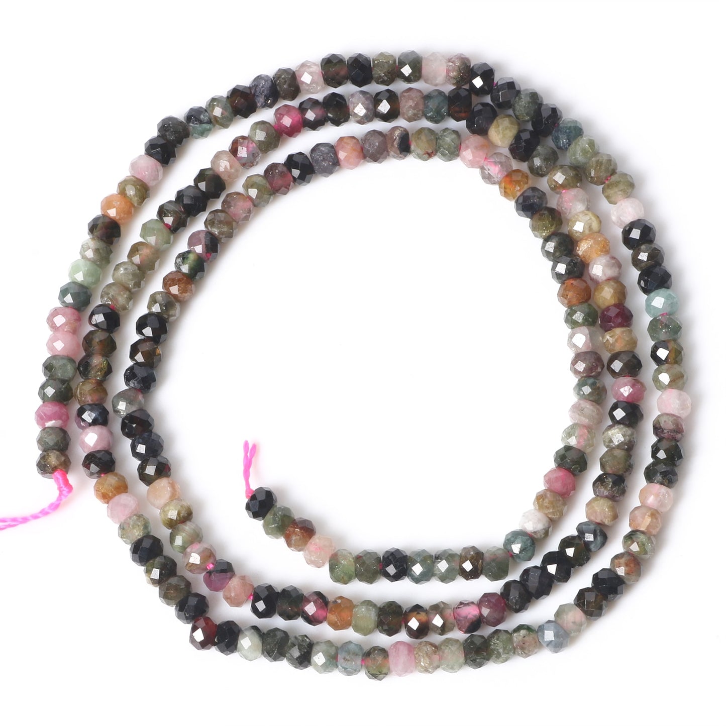 3*2mm Natural Stone Seed Beads Small Moonstone Turquoises Agates Opal Rondelle Beads for Jewelry Women Waist Bracelet Making Diy - KiwisLove