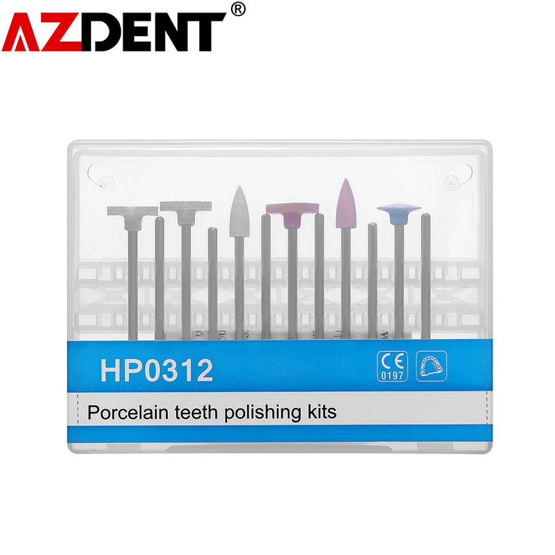 12 Pcs/kit Dental Porcelain Teeth Polishing Kits HP 0312 for Low Speed Handpiece 12 Silicone Polishers - KiwisLove