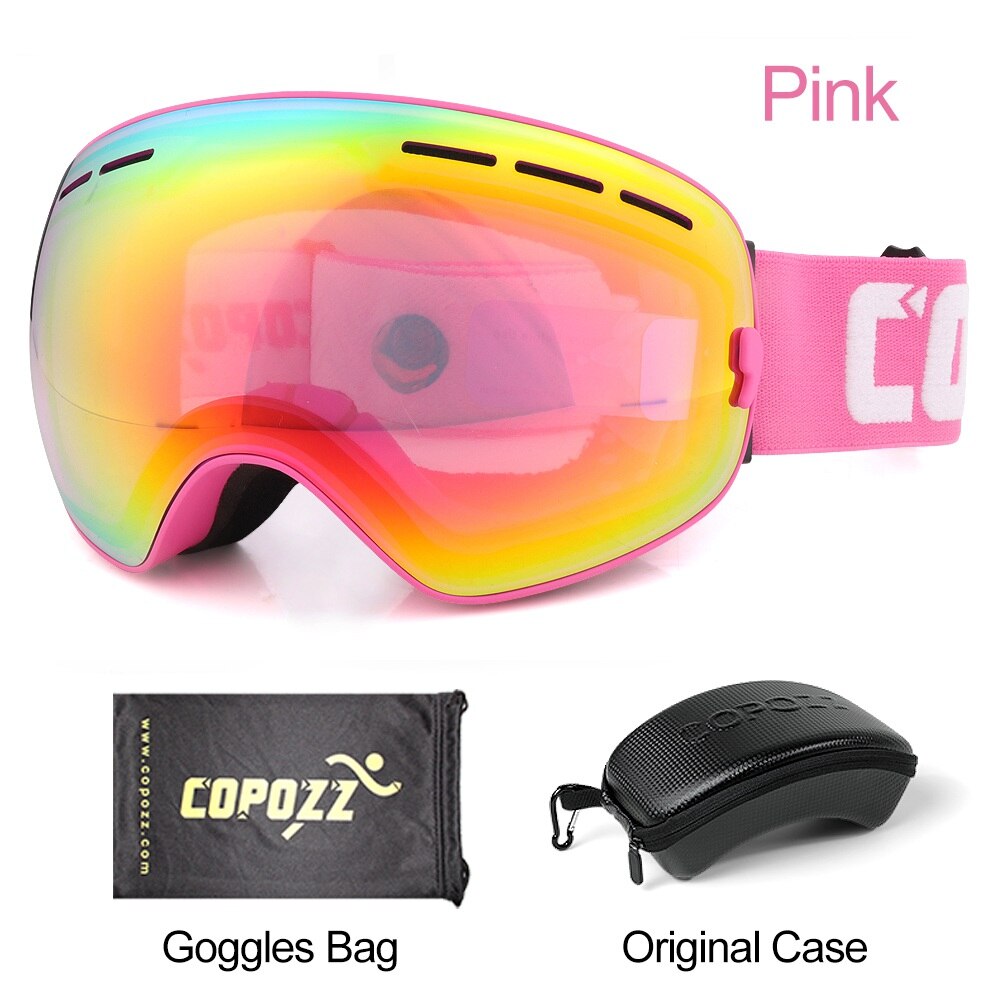 COPOZZ Brand Skiing Goggles Men Women Snowboard Goggles Glasses for Skiing UV400 Protection Snow Ski Glasses Anti-fog Ski Mask - KiwisLove
