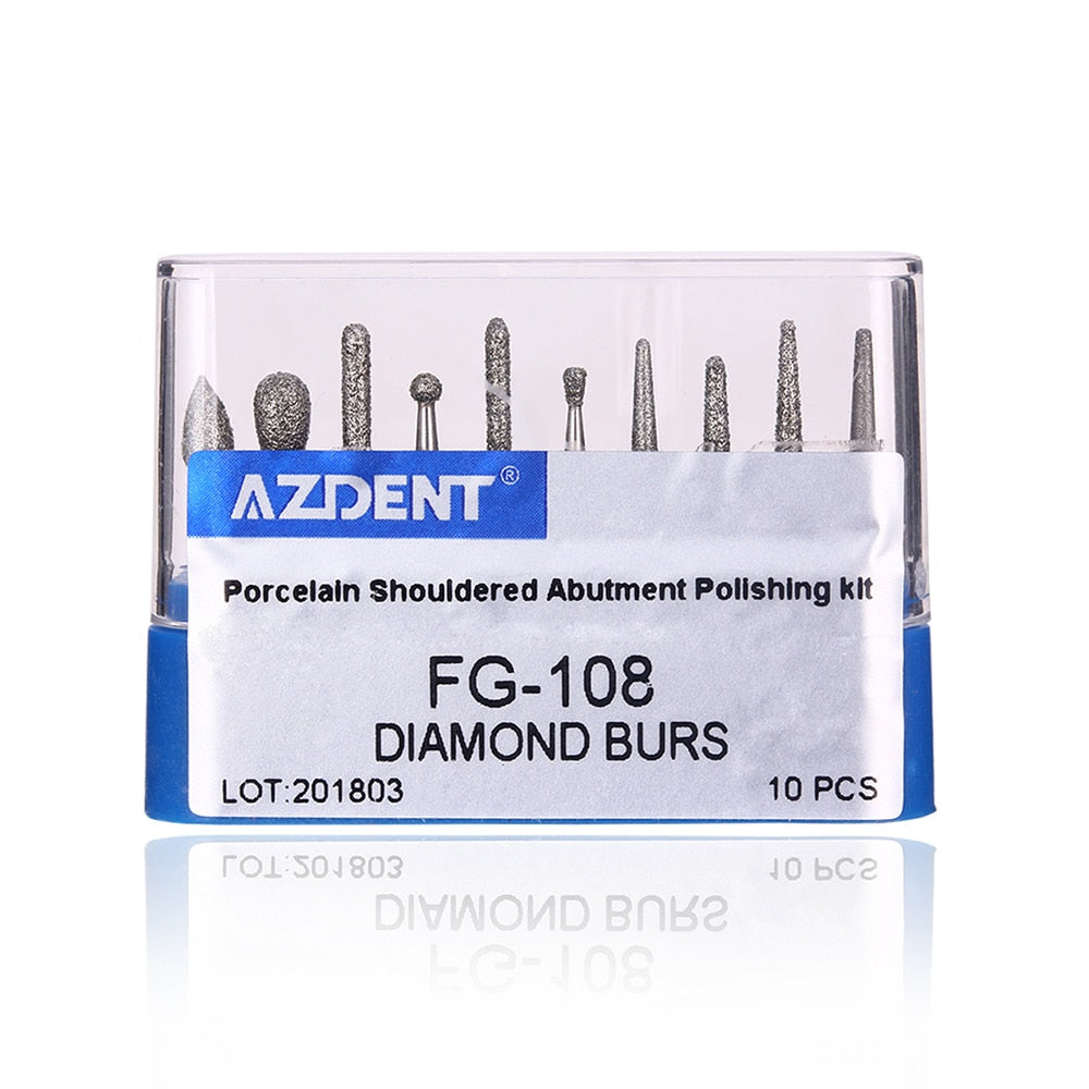 AZDENT Dia.1.6mm Dental Diamond Burs Drills High Speed Handpiece Polishing Tools - KiwisLove