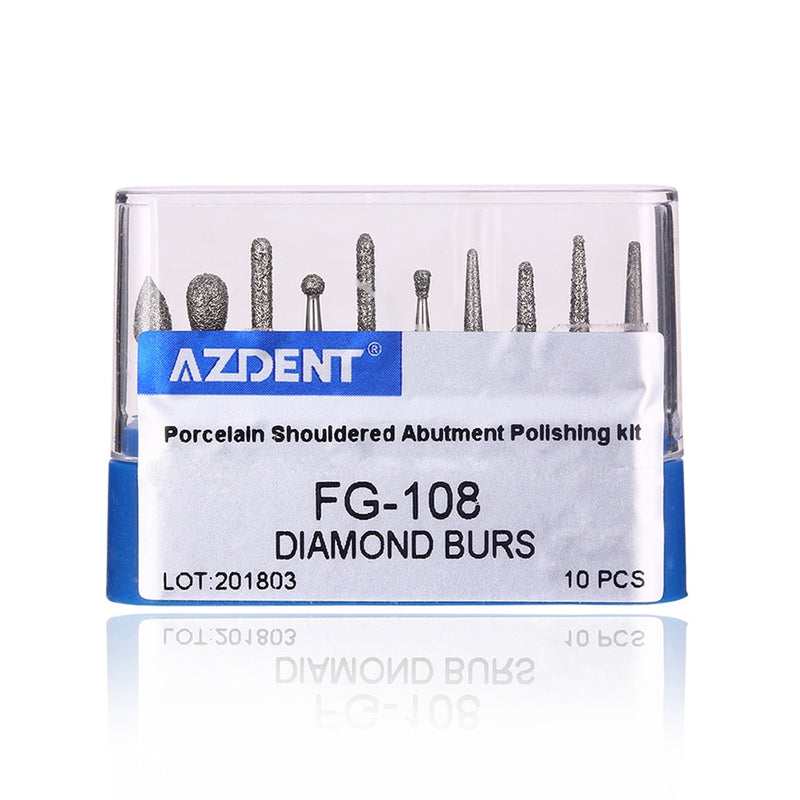 AZDENT Dia.1.6mm Dental Diamond Burs Drills High Speed Handpiece Polishing Tools - KiwisLove