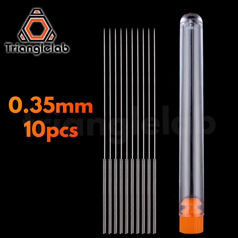 Trianglelab Stainless Steel Cleaning Needle 0.25mm 0.35mm Part Drill For Unblock V6 Nozzle MK8 Nozzle 3D Printers Parts hotend - KiwisLove