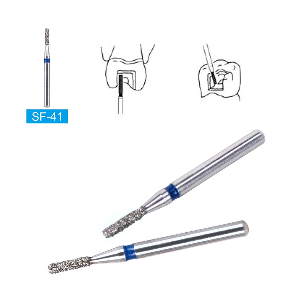 10pcs /2boxes AZDENT Dental Diamond Burs Drills Two Layer Diamond for High Speed Handpiece Dia.1.6mm - KiwisLove