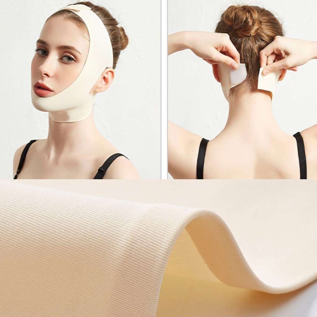 Elastic Face Slimming Bandage V Line Face Shaper Women Chin Cheek Lift Up Belt Facial Anti Wrinkle Strap Face Care Slim Tools - KiwisLove