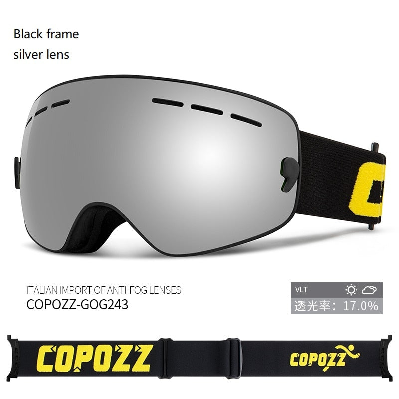 COPOZZ Kids Ski Goggles Small Size for Children Double UV400 anti-fog mask glasses skiing Girls Boys Snowboard goggles GOG-243 - KiwisLove