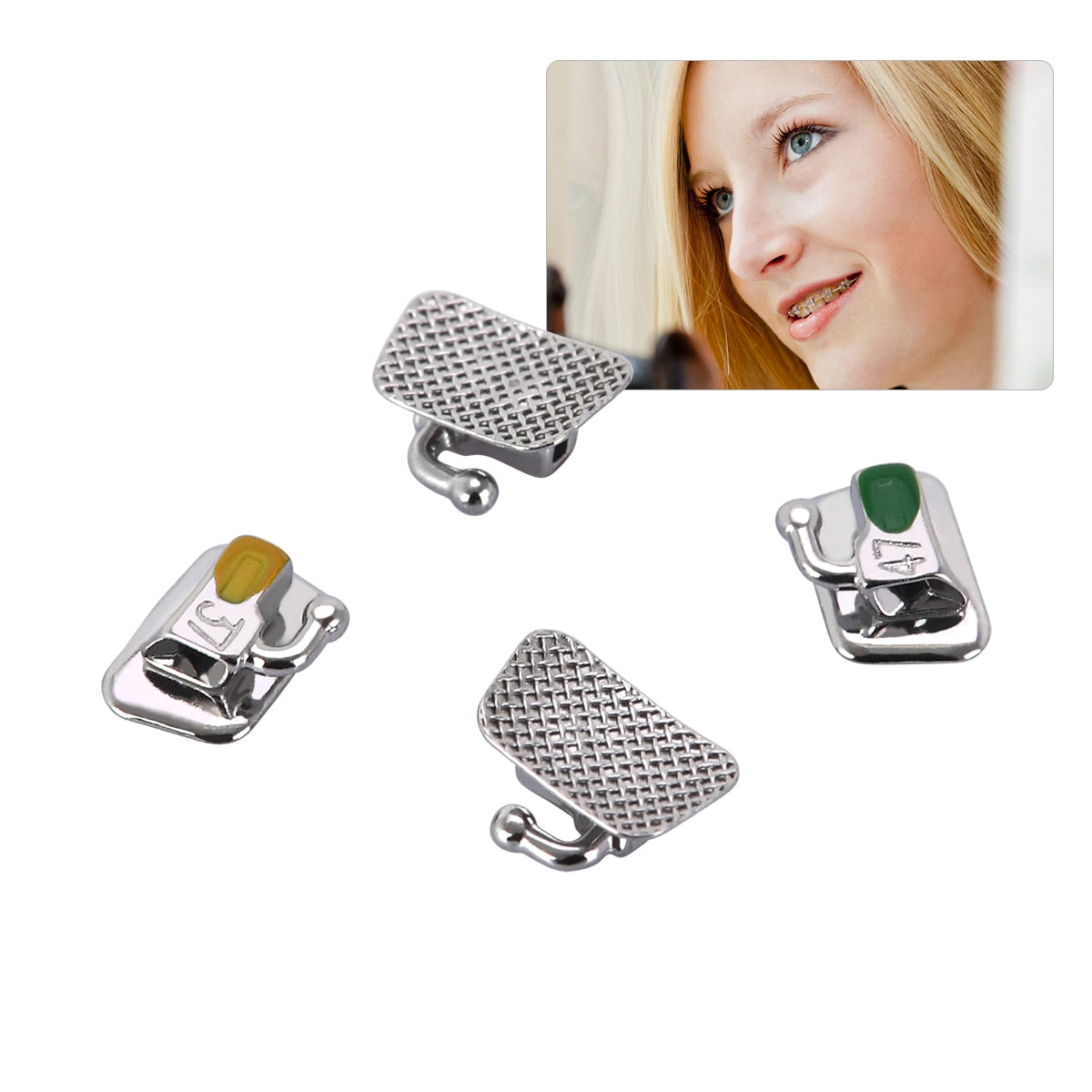 20Pcs=5Pack AZDENT 2nd Molar Bondable Non-convertible Single Roth/MBT/Edgewise 022/018 Buccal Tube - KiwisLove