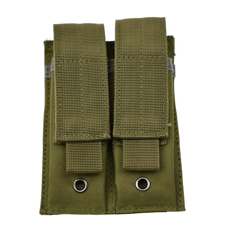 Hunting Airsoft Double Pistol Mag Pouch 5.56 9mm Tactical Molle Magazine Pouch for Outdoor Bag Vest Equipment Accessories - KiwisLove