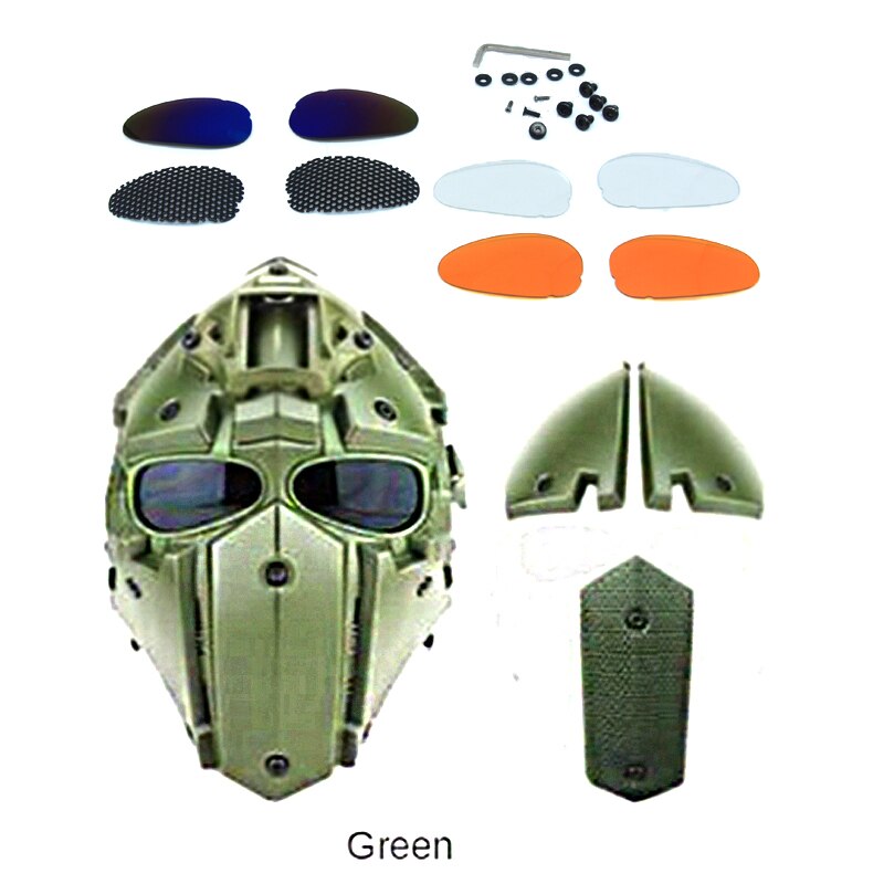 Tactical Helmet Obsidian GOBL Terminator Helmet with Mask Transparent Goggle for Hunting Paintball Military Cosplay CS Game - KiwisLove