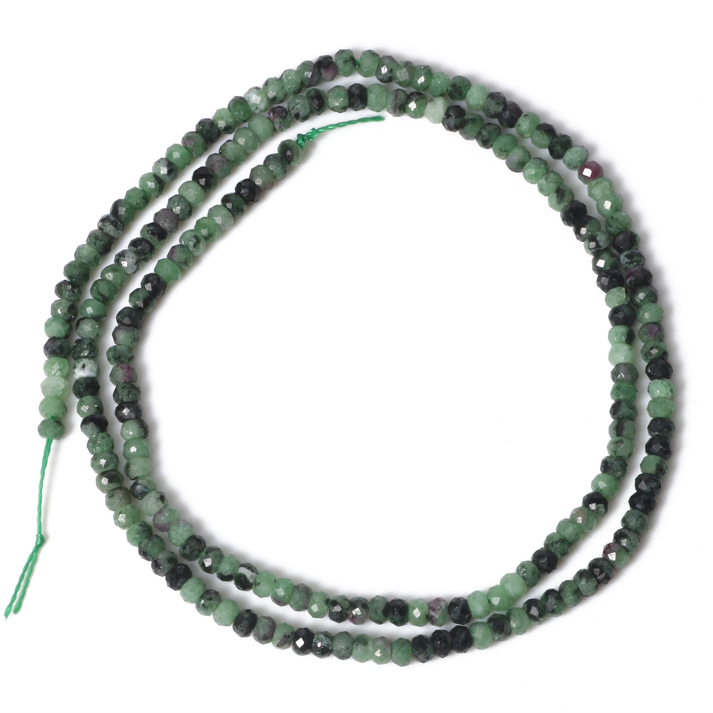 3*2mm Natural Stone Seed Beads Small Moonstone Turquoises Agates Opal Rondelle Beads for Jewelry Women Waist Bracelet Making Diy - KiwisLove