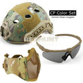 Paintball Fast Helmet Hunting Tactical Half Face Mask for Shooting Airsoft Mesh Breathable Eye Protective Mask - KiwisLove