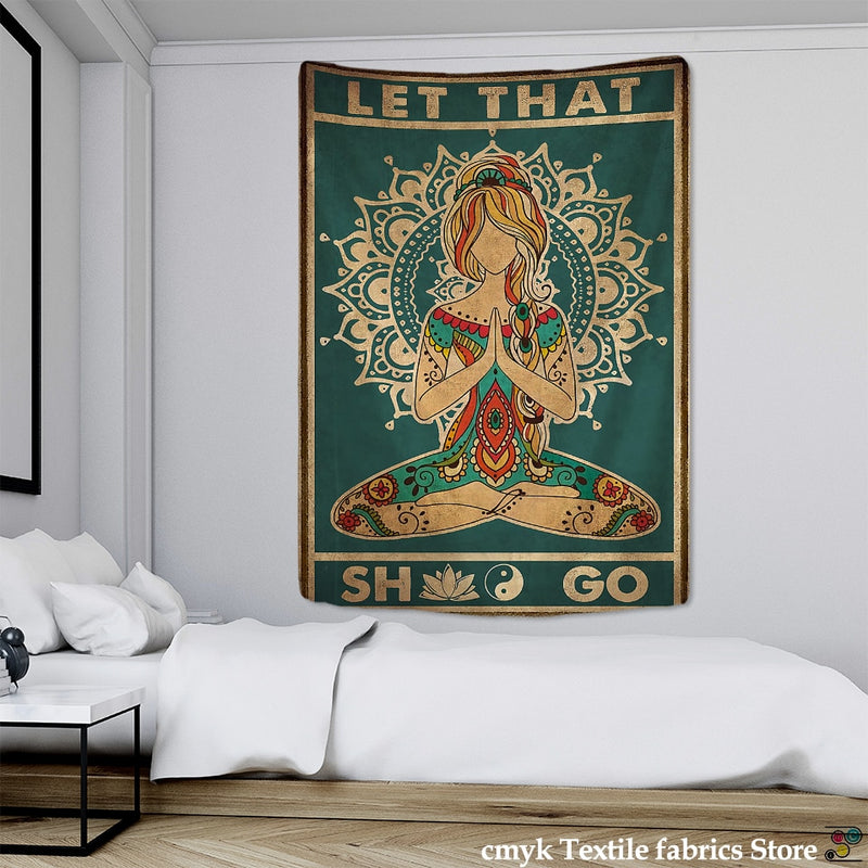 Seven Chakras India Buddha Tapestry Wall Hanging Bohemian Psychedelic Witchcraft Mysterious Aesthetics Room Decor - KiwisLove
