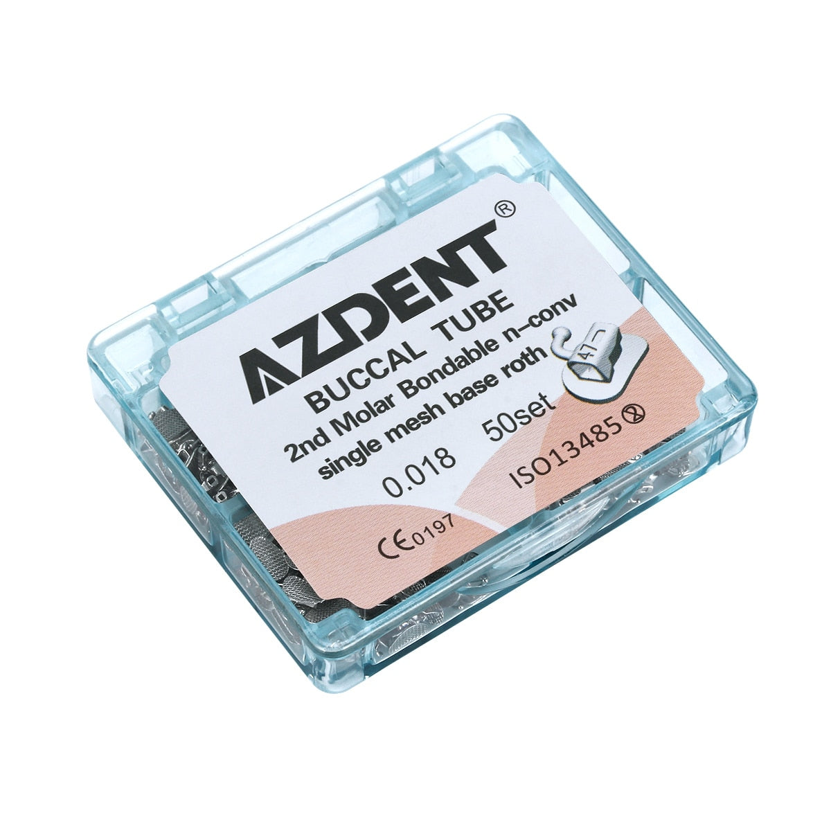 200pcs/Box Azdent Dental Orthodontic Buccal Tube 1st/2nd Molar Bondable N-Convertible Single Mesh Base Roth 0.022 /0.018 - KiwisLove