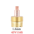 2/5Pcs 1.0/1.6/2.4/3.2mm Large Gas Lens Collet Body 45V0204S 45V116S 45V64S 995795S For TIG WP9/20/25 Welding Torch Accessories - KiwisLove