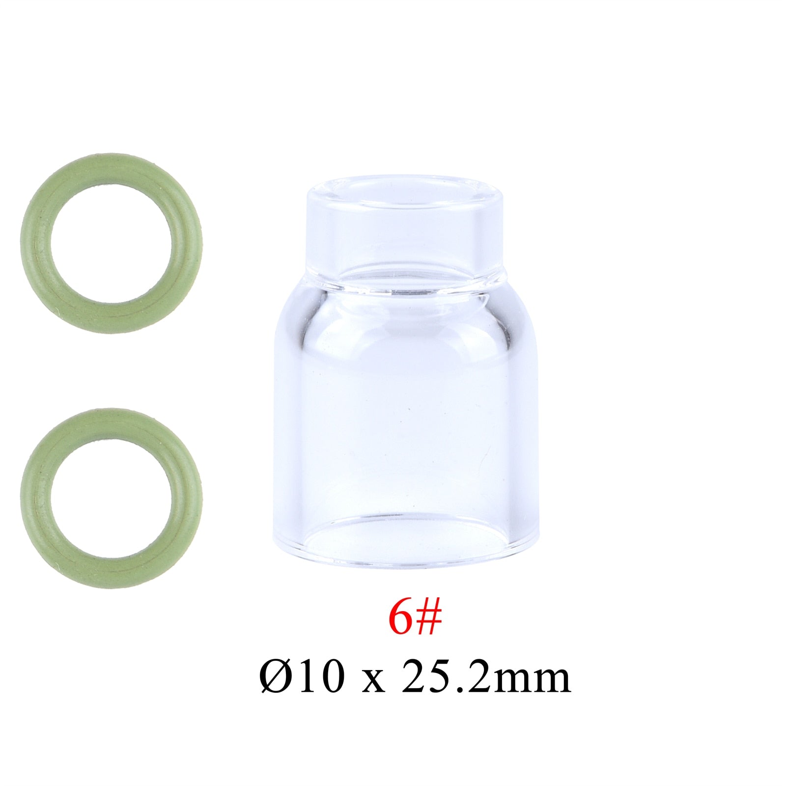 TIG High Temperature Glass Cups Visualize Glass Cup Temperature Resistant O-rings For WP9/17/18/20/26 Stubby Gas Lens Consumable - KiwisLove